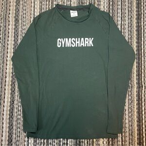 Green Gymshark Apollo long sleeve compression size M